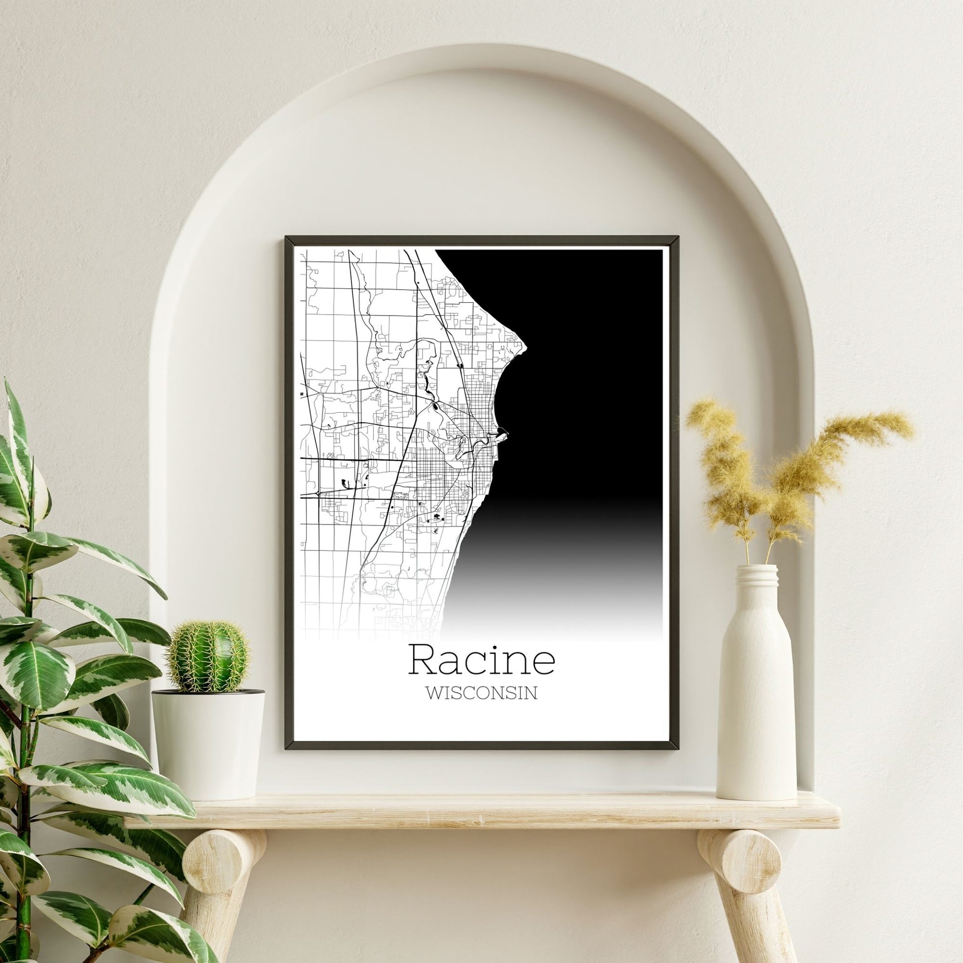 Racine Wisconsin City Map Poster - GroovyGrove