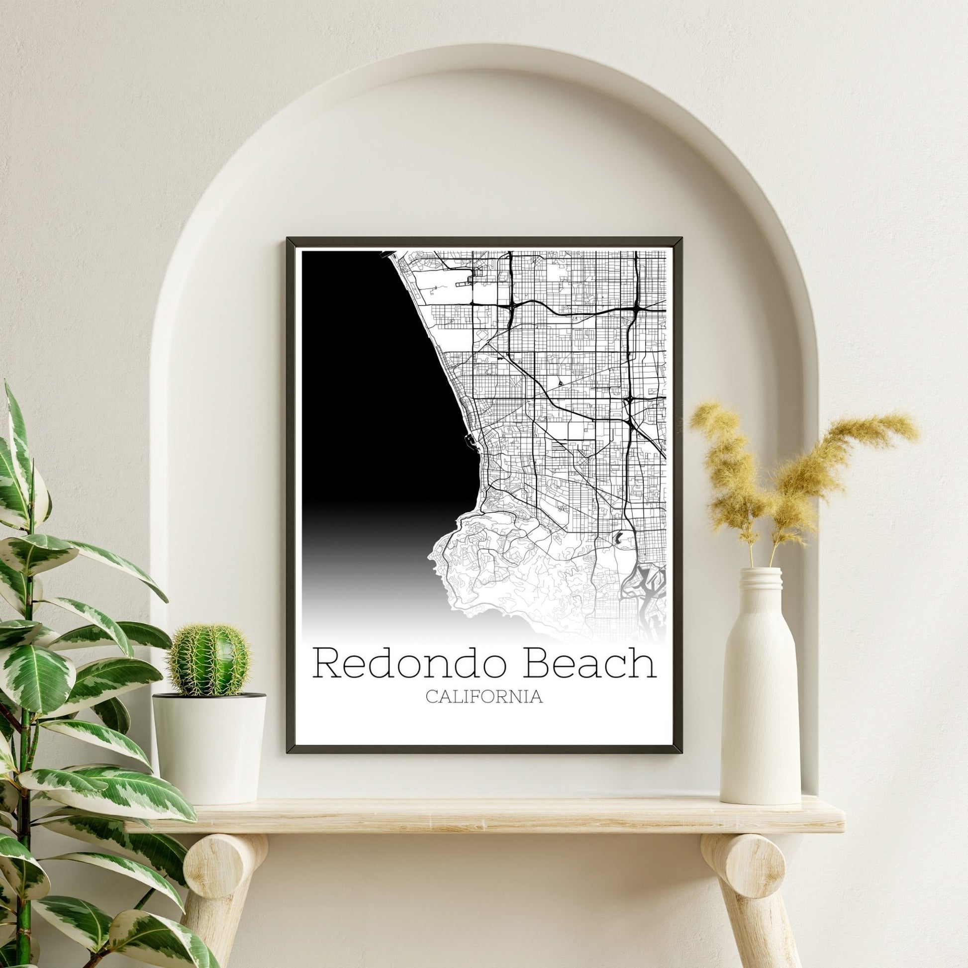 Redondo Beach California City Map Poster - GroovyGrove