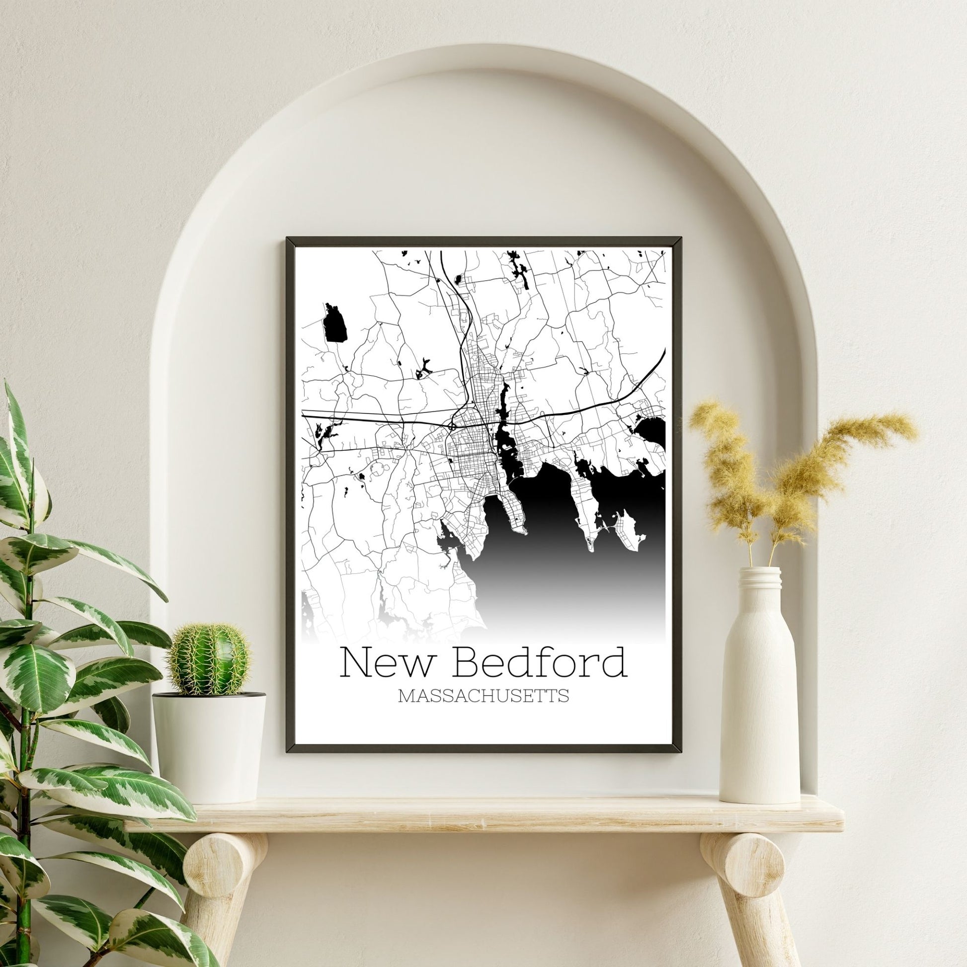 New Bedford Massachusetts City Map Poster - GroovyGrove