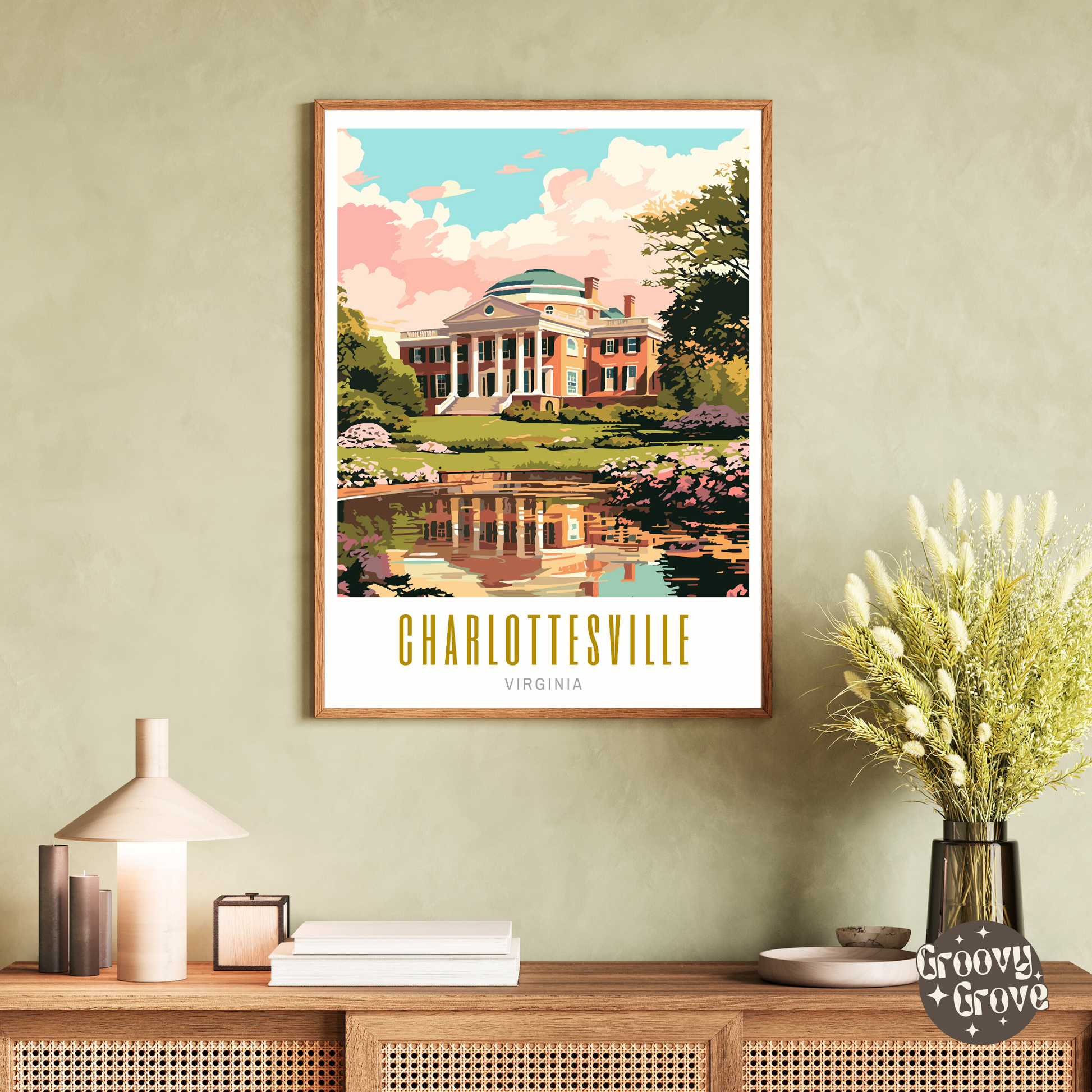 Charlottesville Virginia Poster - GroovyGrove