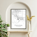 Palmdale California City Map Poster - GroovyGrove