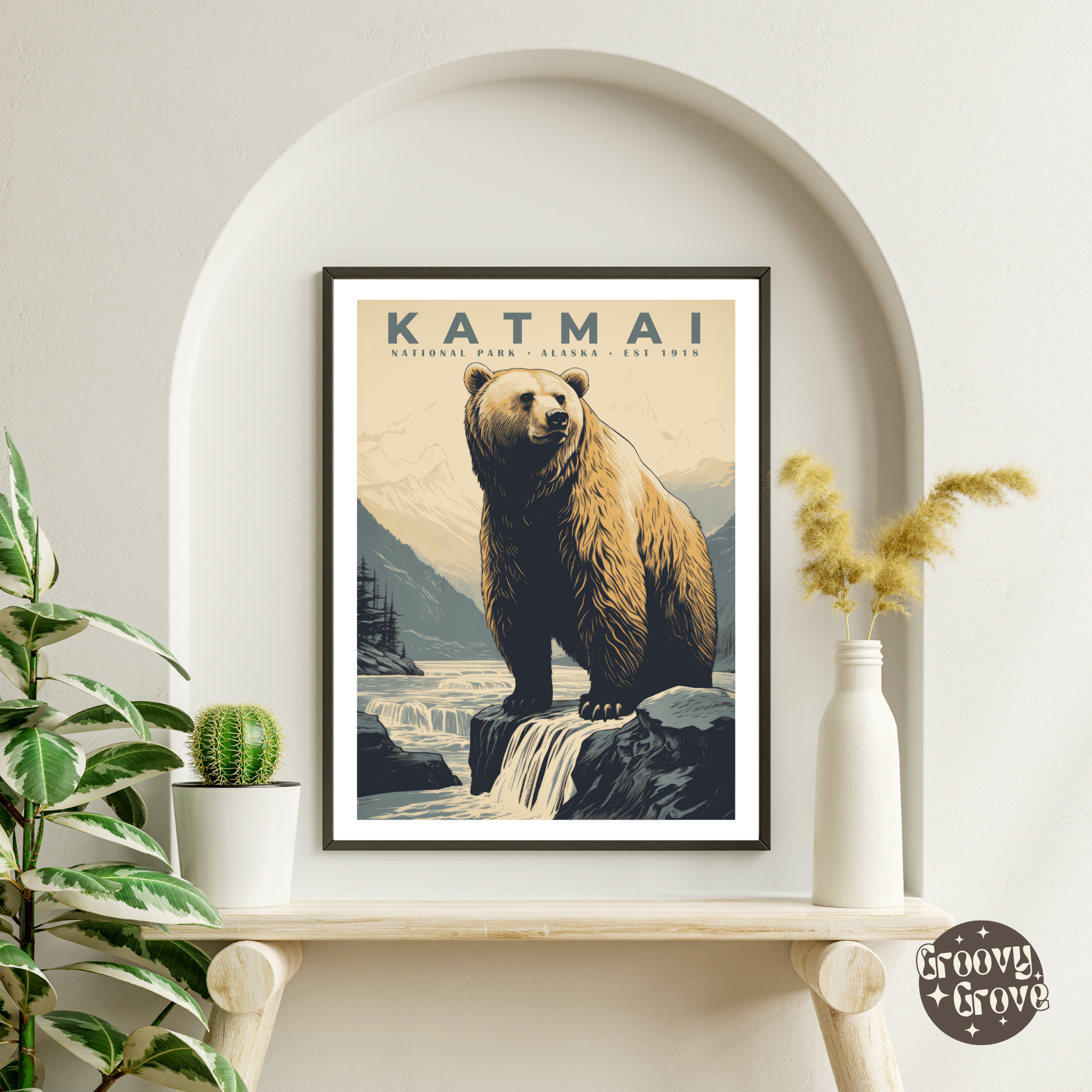 Katmai National Park Vintage Poster - GroovyGrove