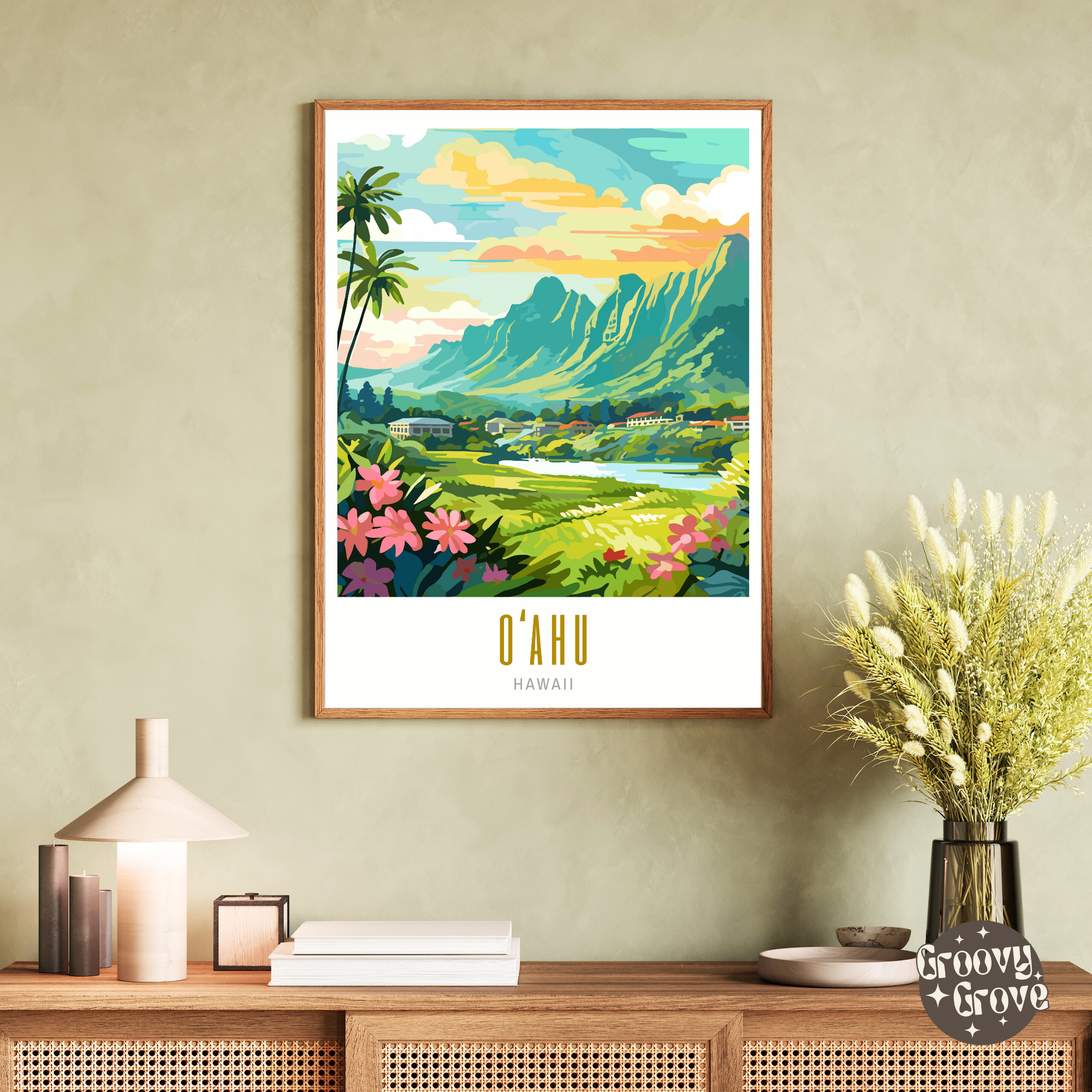 Oahu Hawaii Poster - GroovyGrove