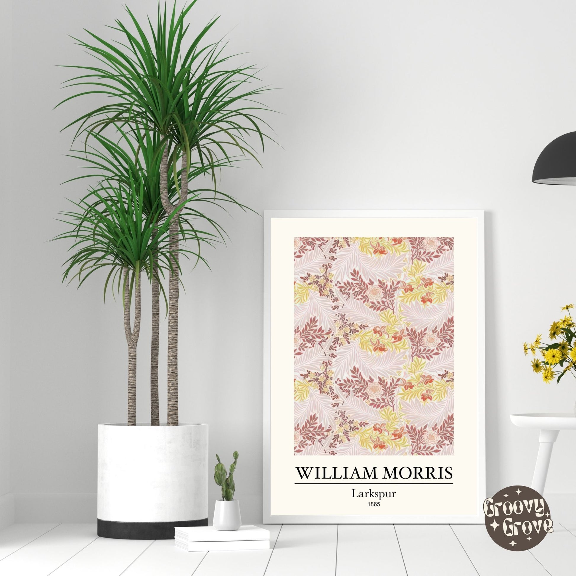 Larkspur 1865 William Morris Poster - GroovyGrove