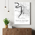 Baton Rouge Louisiana City Map Poster - GroovyGrove