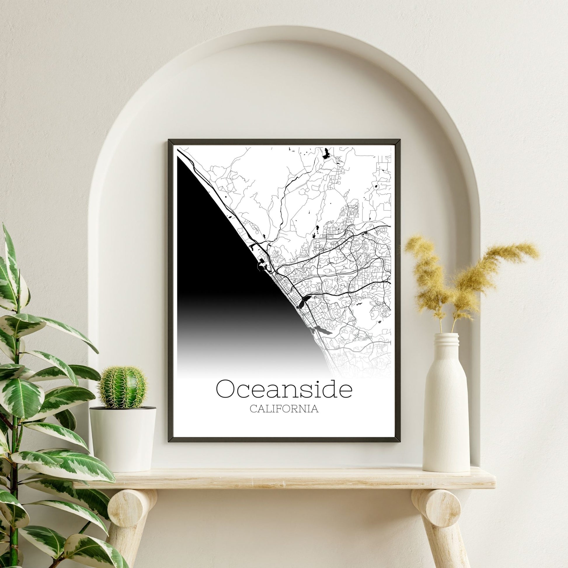 Oceanside California City Map Poster - GroovyGrove