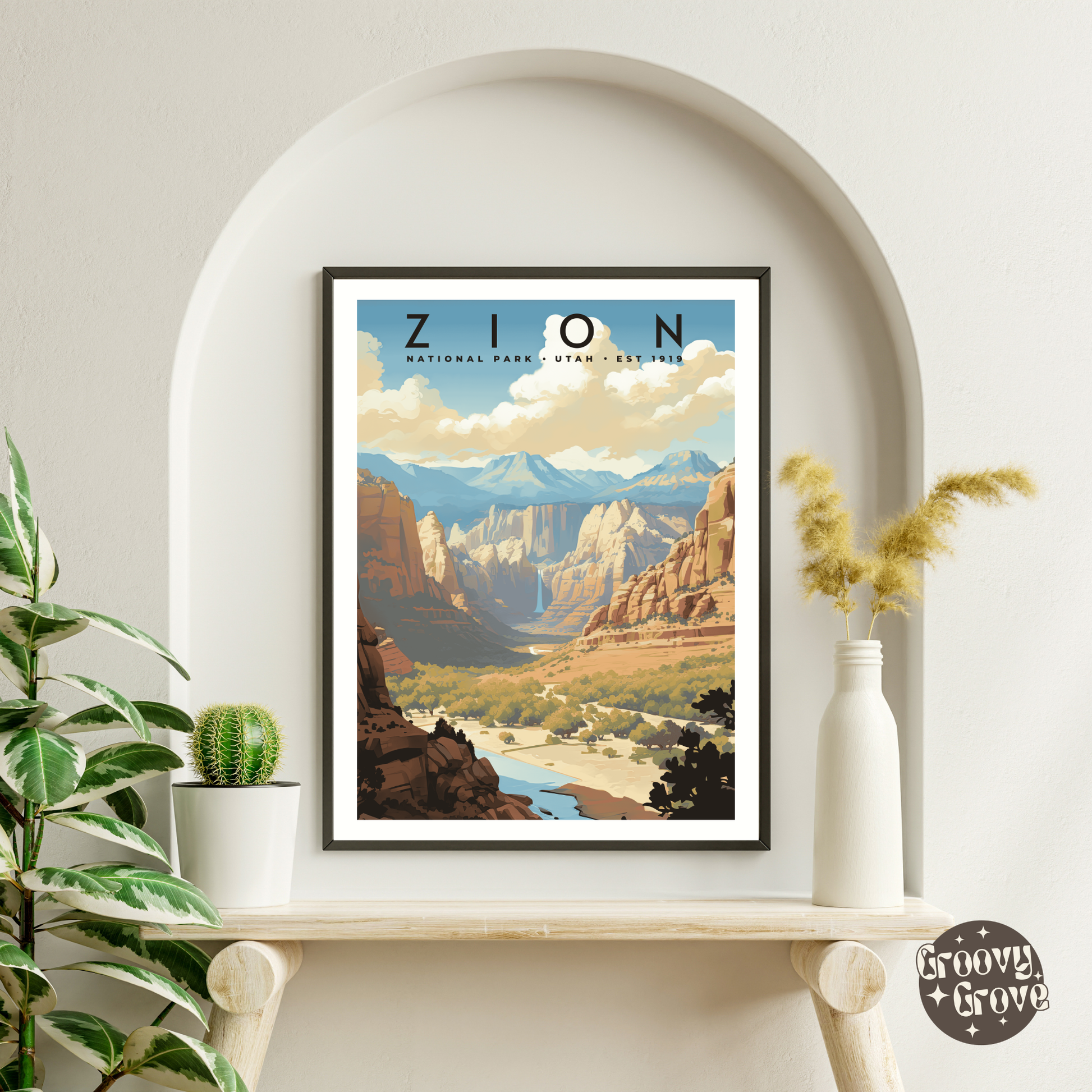 Zion National Park Vintage Poster - GroovyGrove