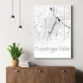 Cuyahoga Falls Ohio City Map Poster - GroovyGrove