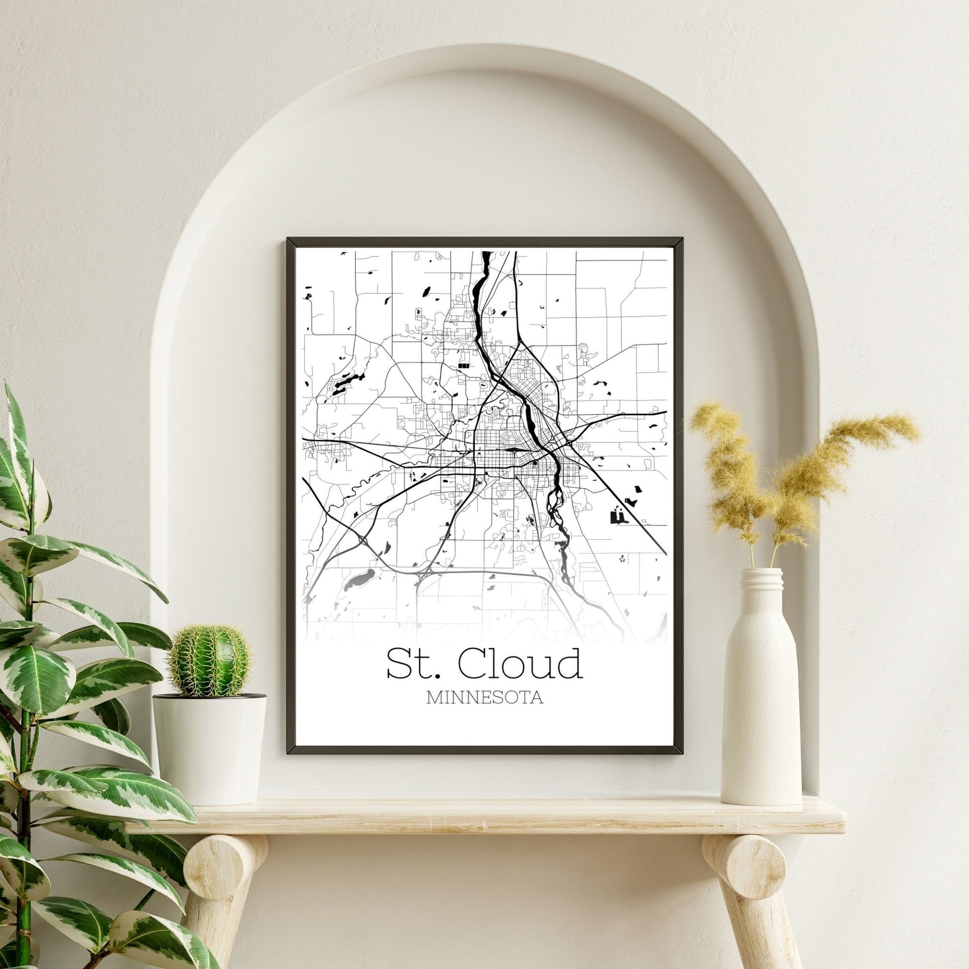 St. Cloud Minnesota City Map Poster - GroovyGrove