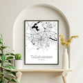 Tallahassee Florida City Map Poster - GroovyGrove