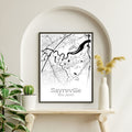 Sayreville New Jersey City Map Poster - GroovyGrove