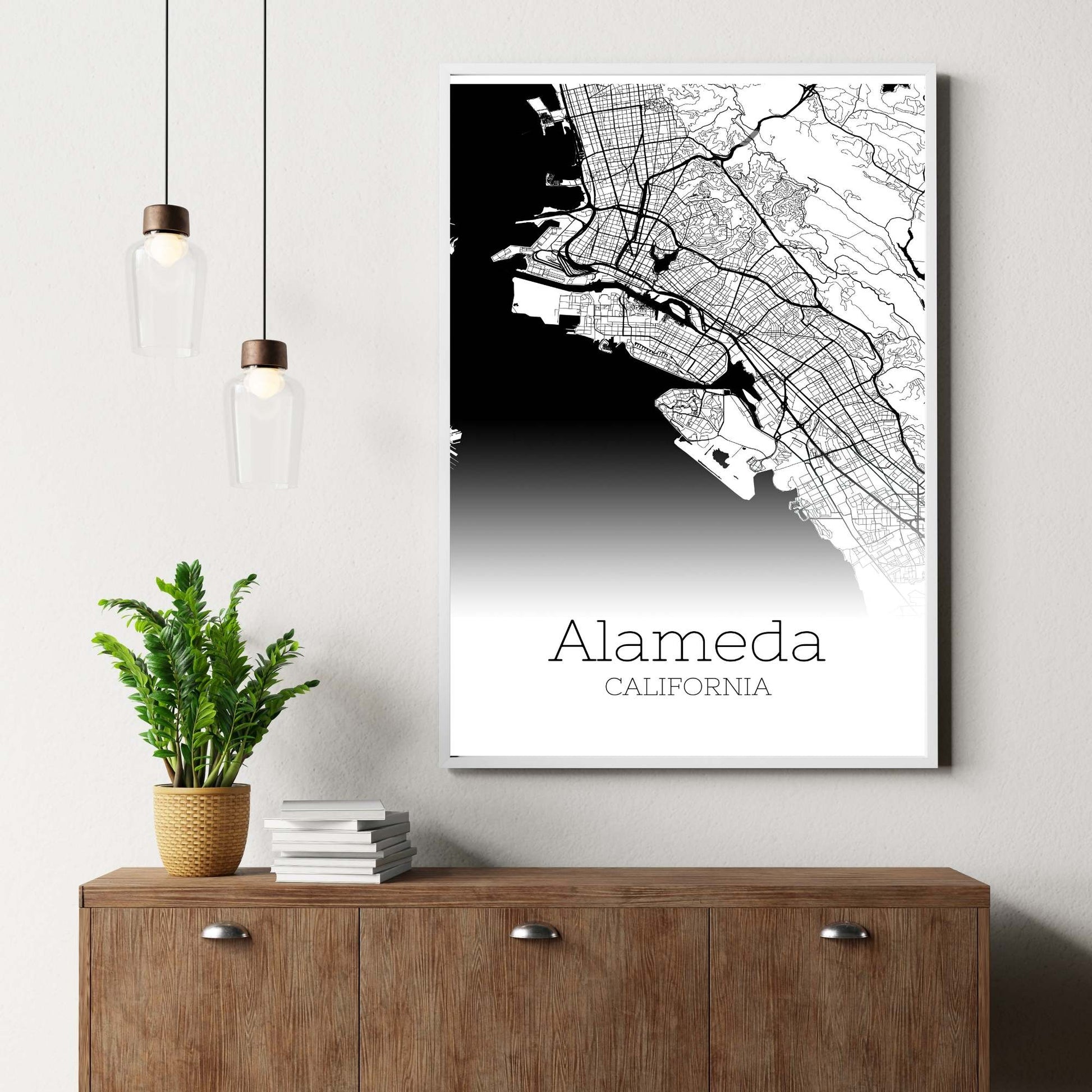 Alameda California City Map Poster - GroovyGrove