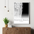 Boynton Beach Florida City Map Poster - GroovyGrove