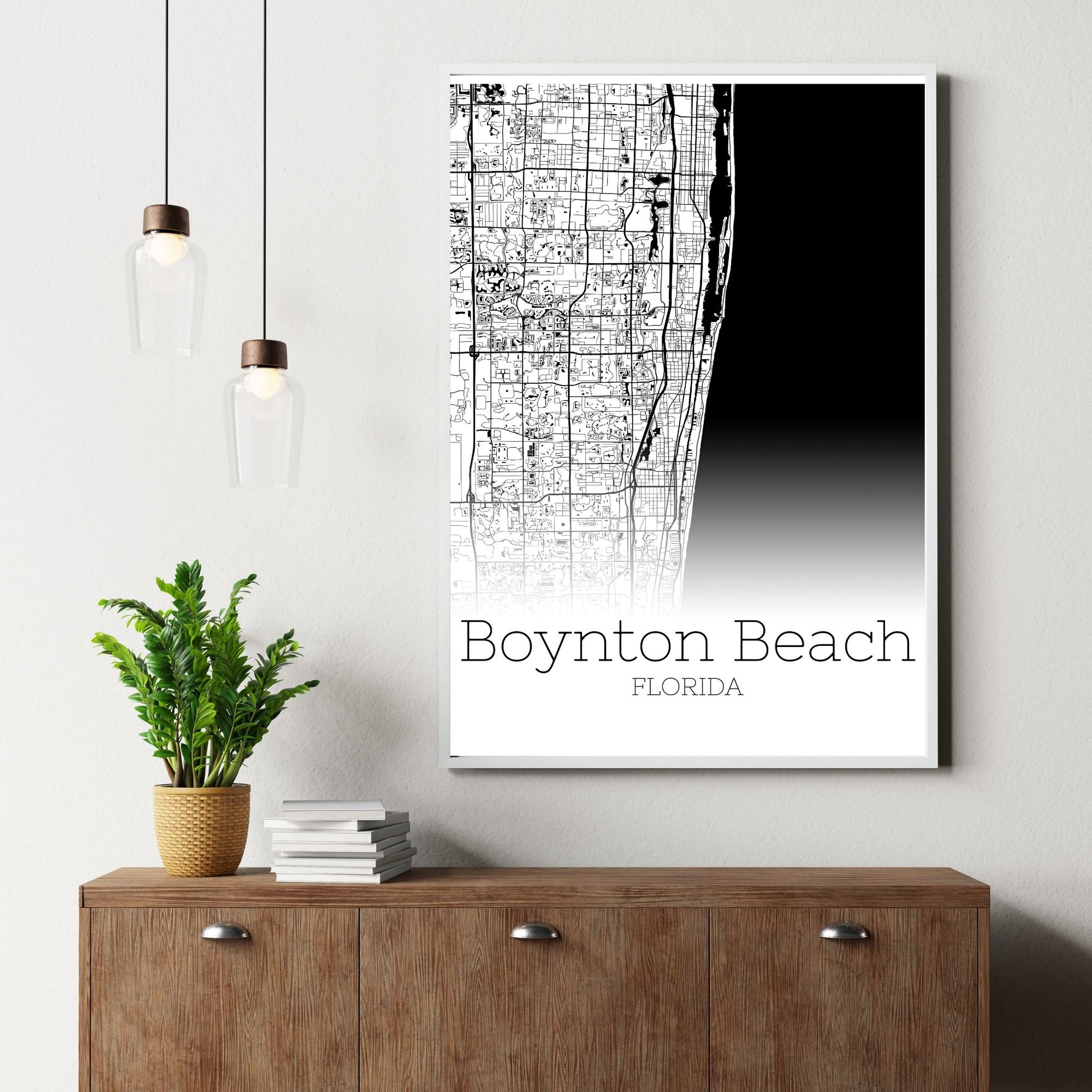 Boynton Beach Florida City Map Poster - GroovyGrove