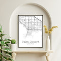 Palm Desert California City Map Poster - GroovyGrove