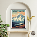 Mount Rainier National Park Vintage Poster - GroovyGrove