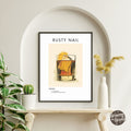 Rusty Nail Retro Cocktail Poster - GroovyGrove