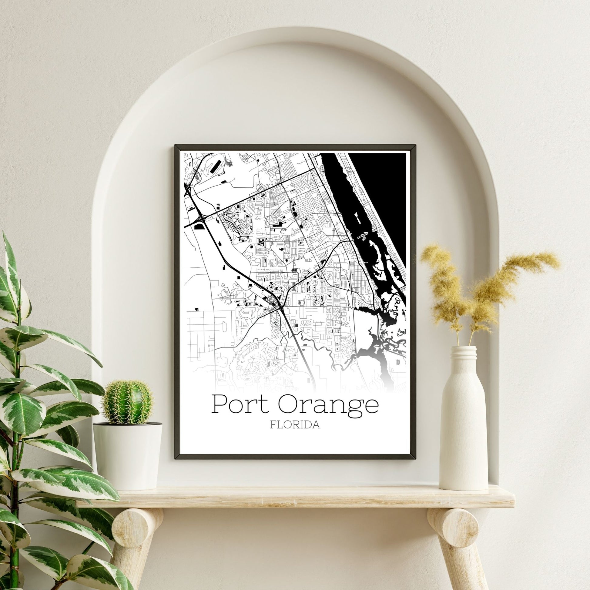 Port Orange Florida City Map Poster - GroovyGrove