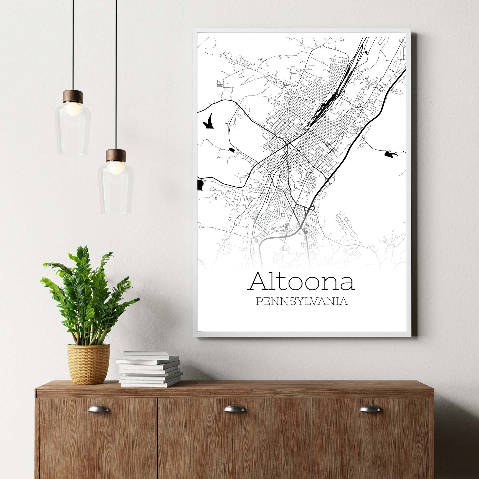 Altoona Pennsylvania City Map Poster - GroovyGrove