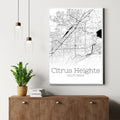 Citrus Heights California City Map Poster - GroovyGrove