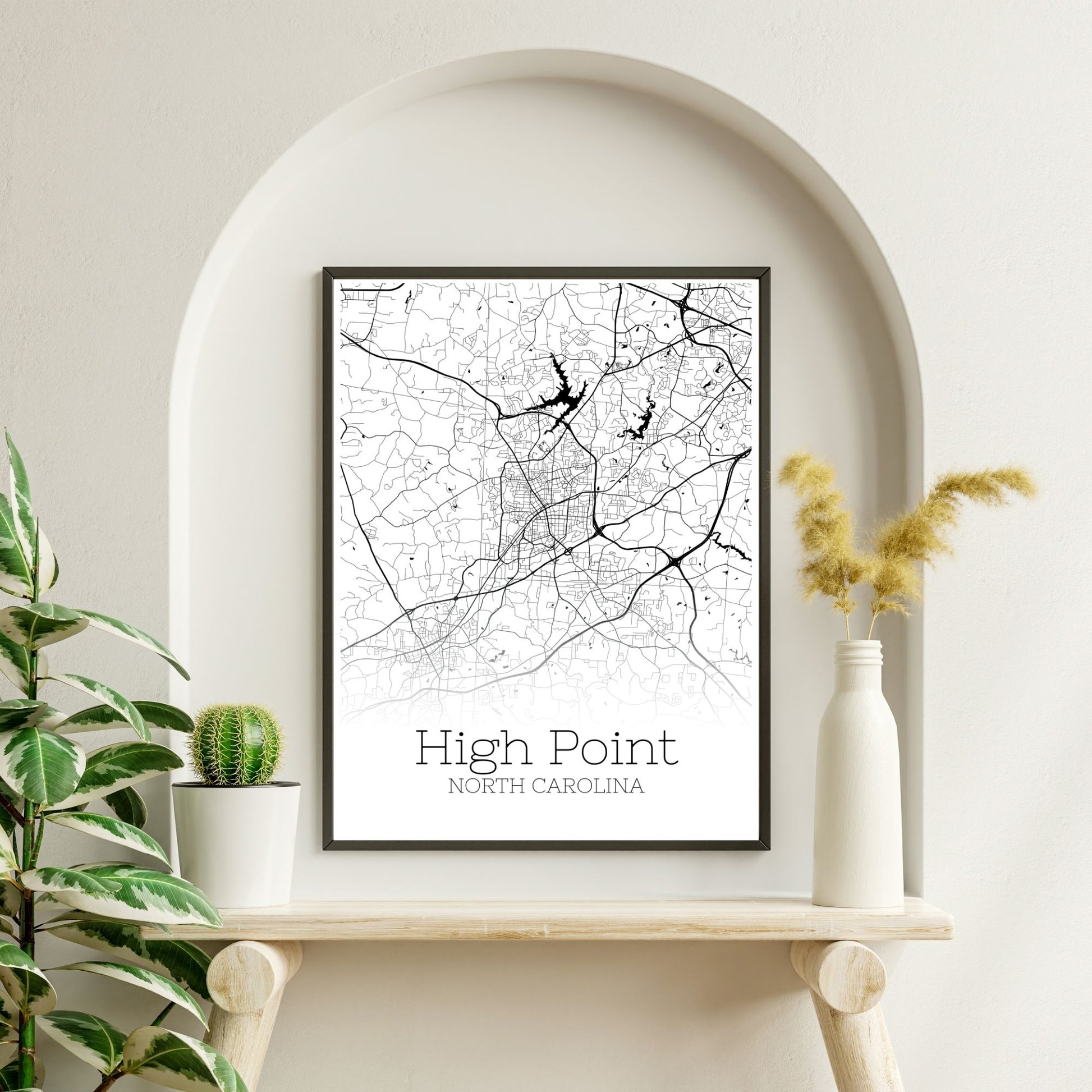 High Point North Carolina City Map Poster - GroovyGrove