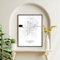 Logan Utah City Map Poster - GroovyGrove