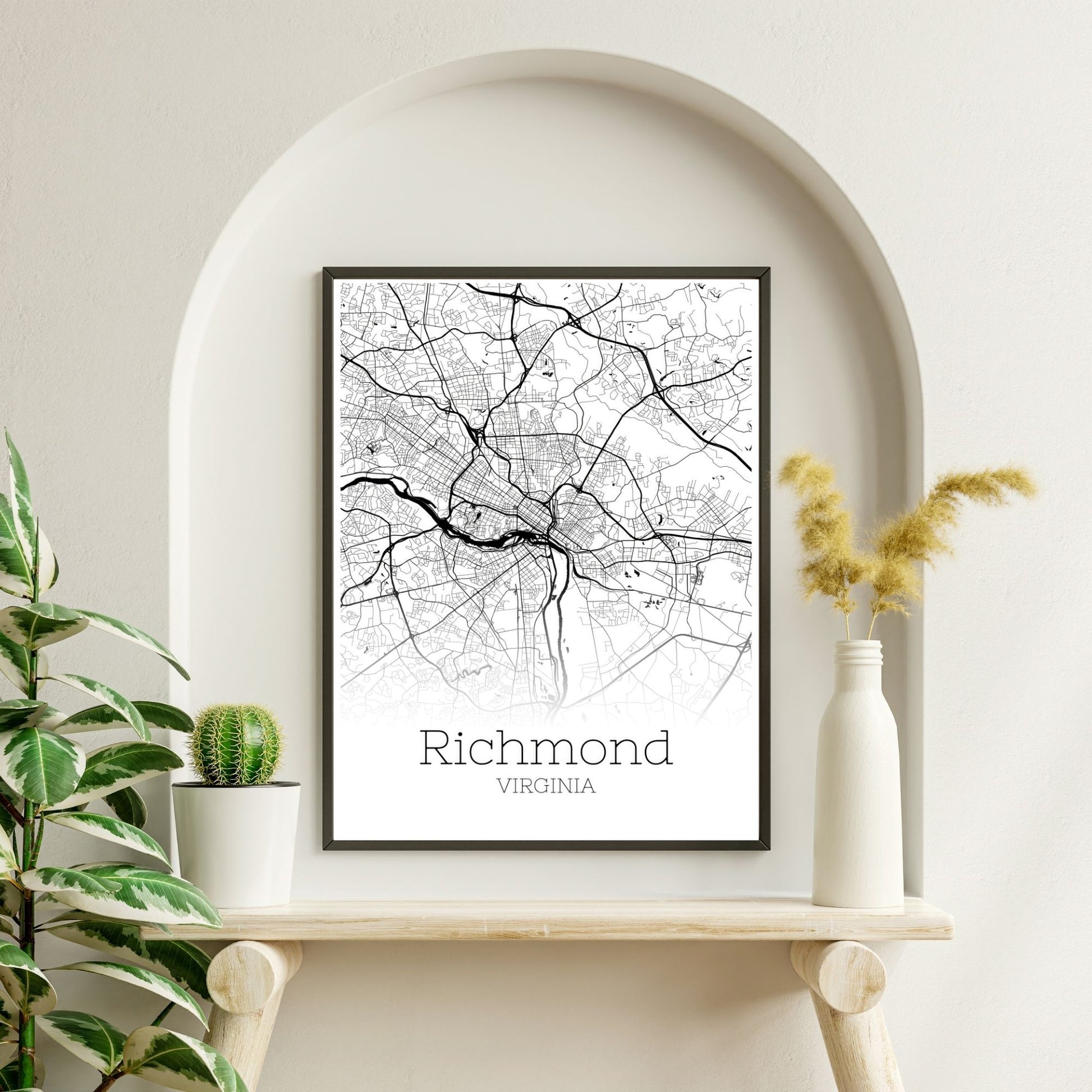 Richmond Virginia City Map Poster - GroovyGrove