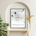 Oklahoma City Oklahoma Map Poster - GroovyGrove