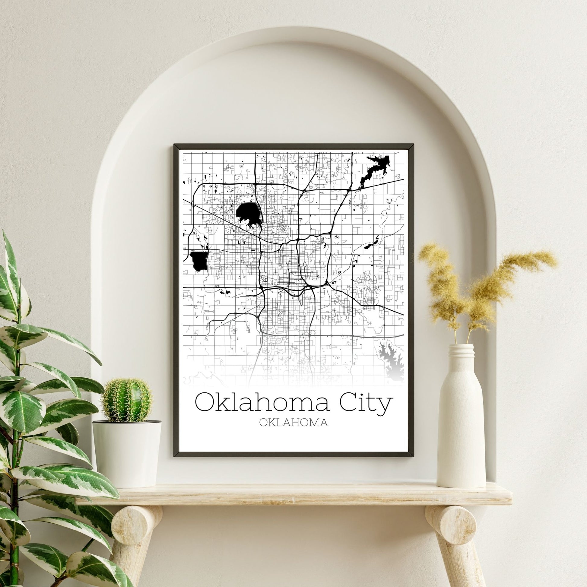 Oklahoma City Oklahoma Map Poster - GroovyGrove