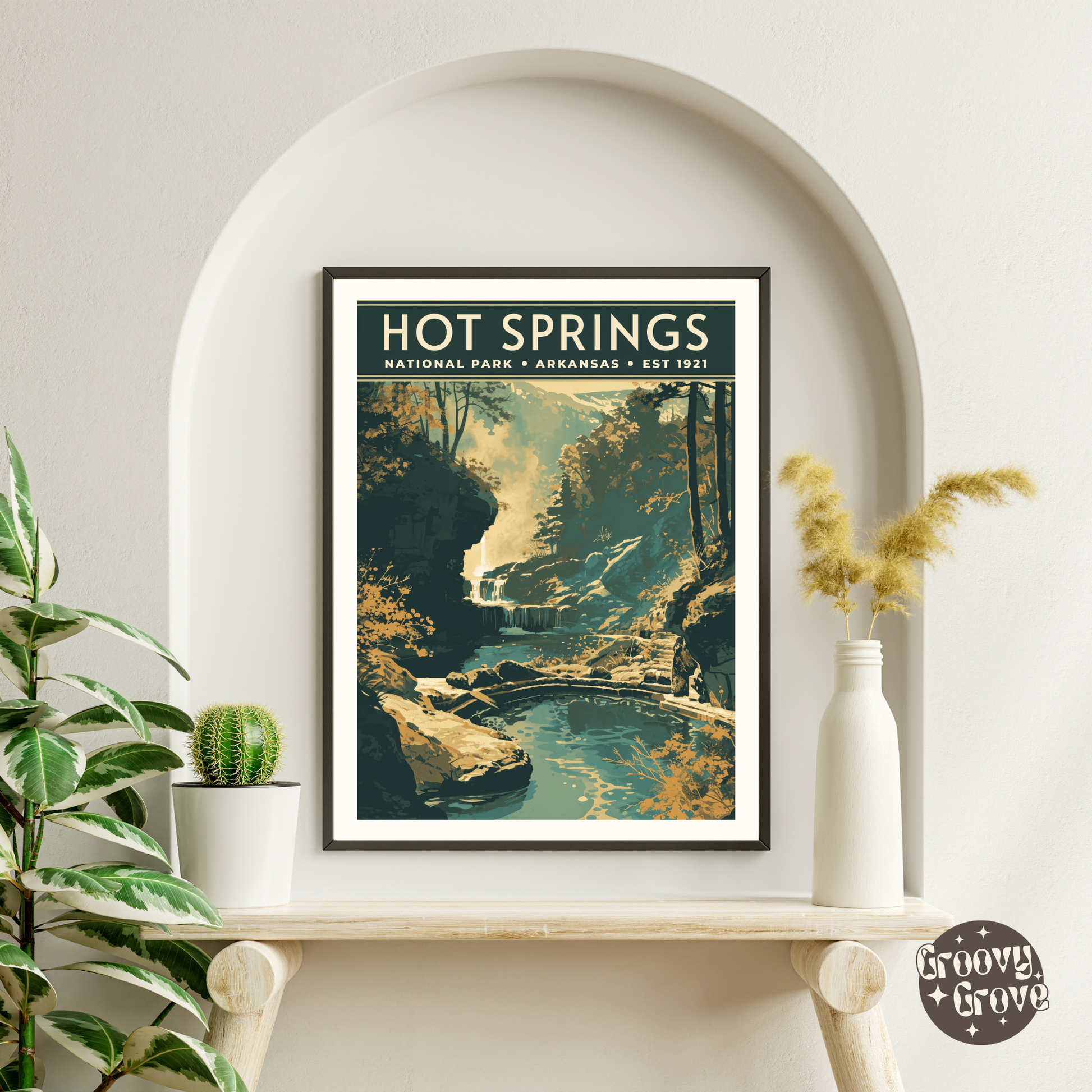 Hot Springs National Park Vintage Poster - GroovyGrove