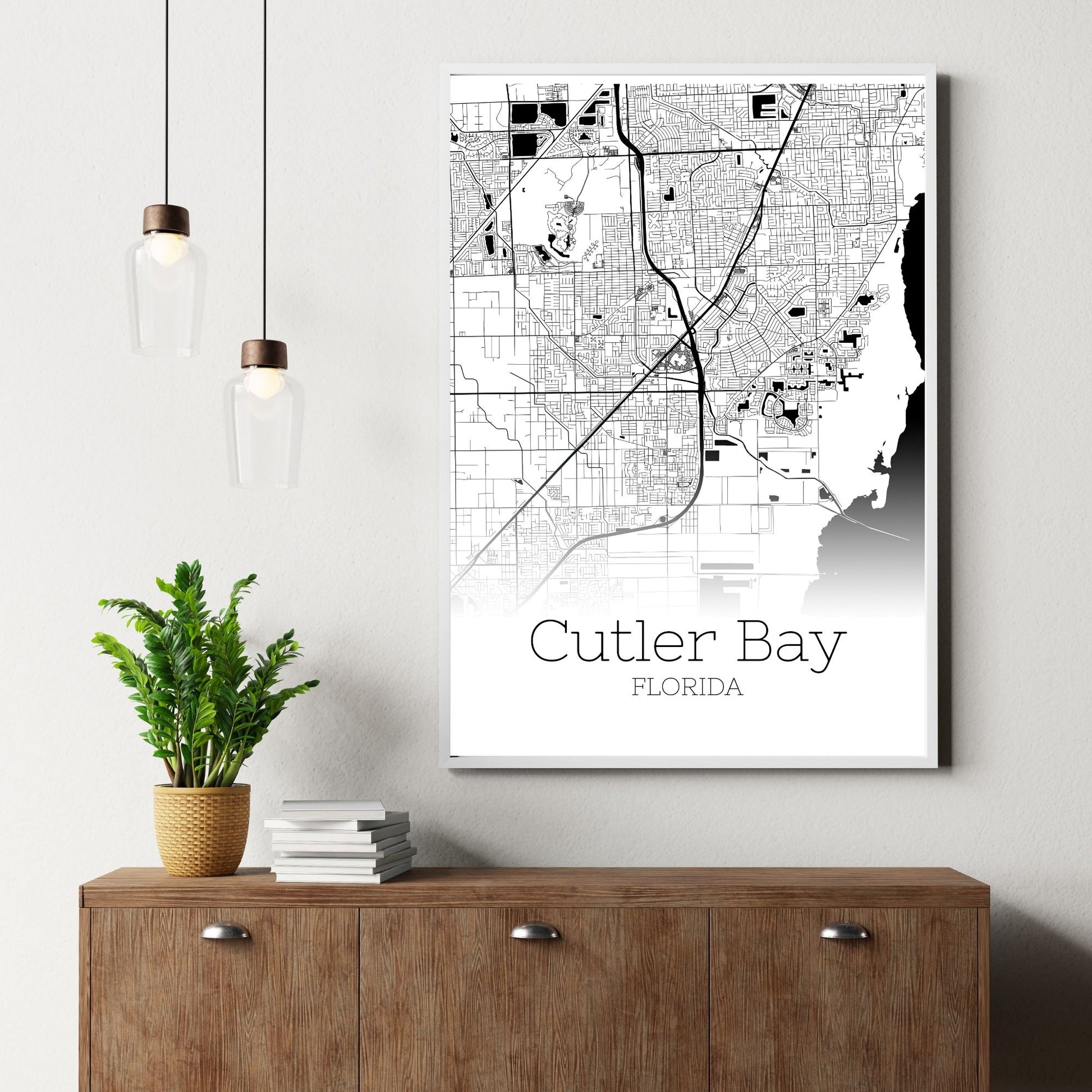 Cutler Bay Florida City Map Poster - GroovyGrove