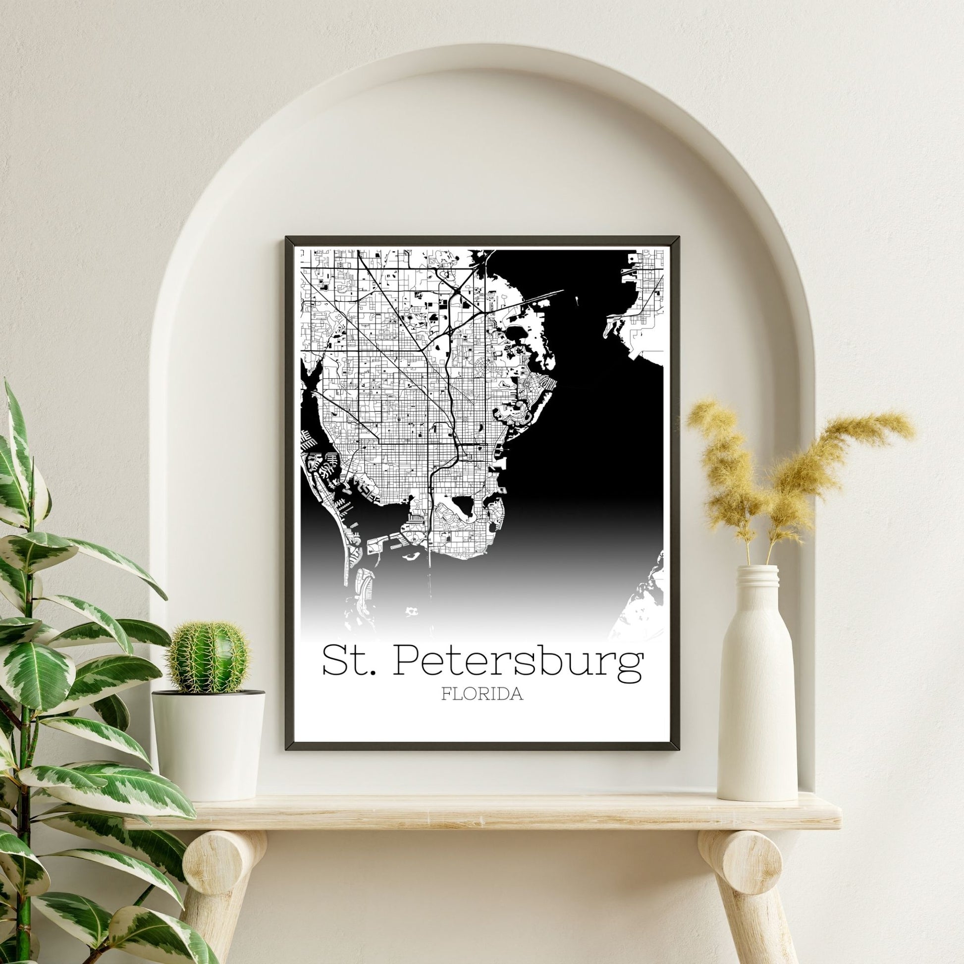 St. Petersburg Florida City Map Poster - GroovyGrove