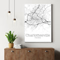 Charlottesville Virginia City Map Poster - GroovyGrove