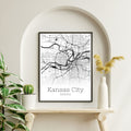 Kansas City Kansas Map Poster - GroovyGrove