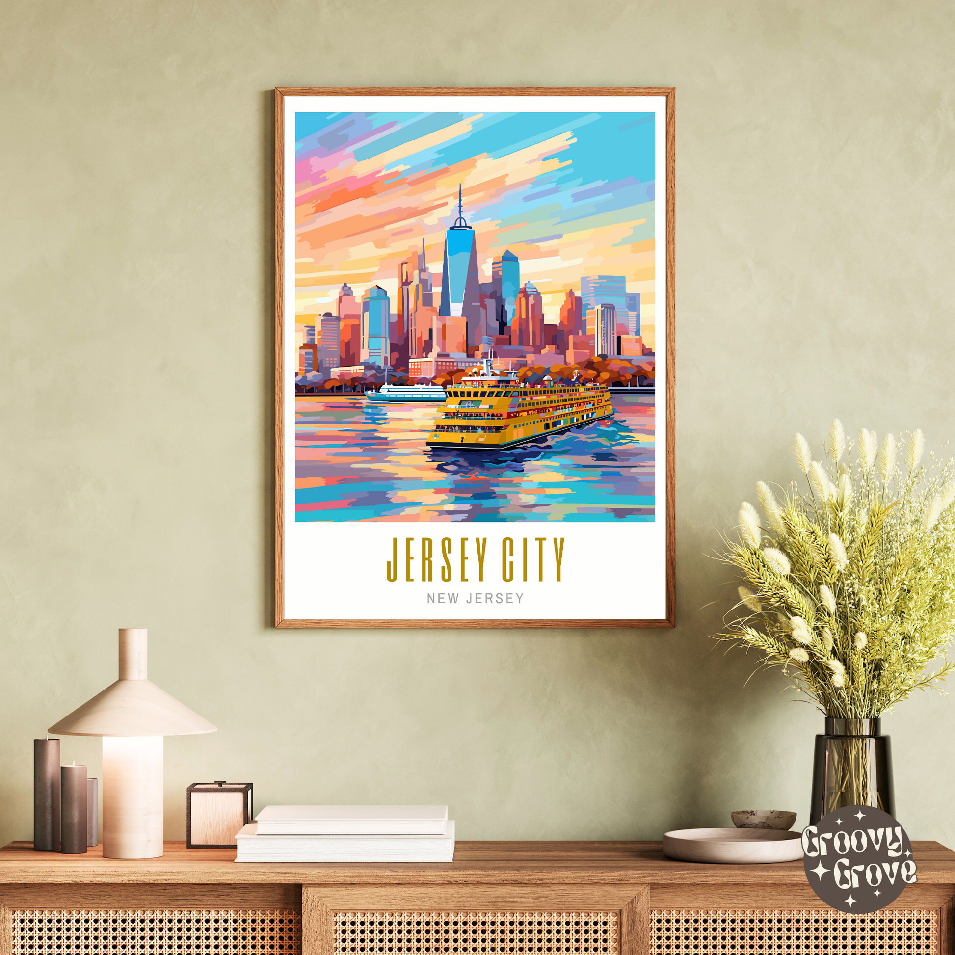 Jersey City New Jersey Poster - GroovyGrove