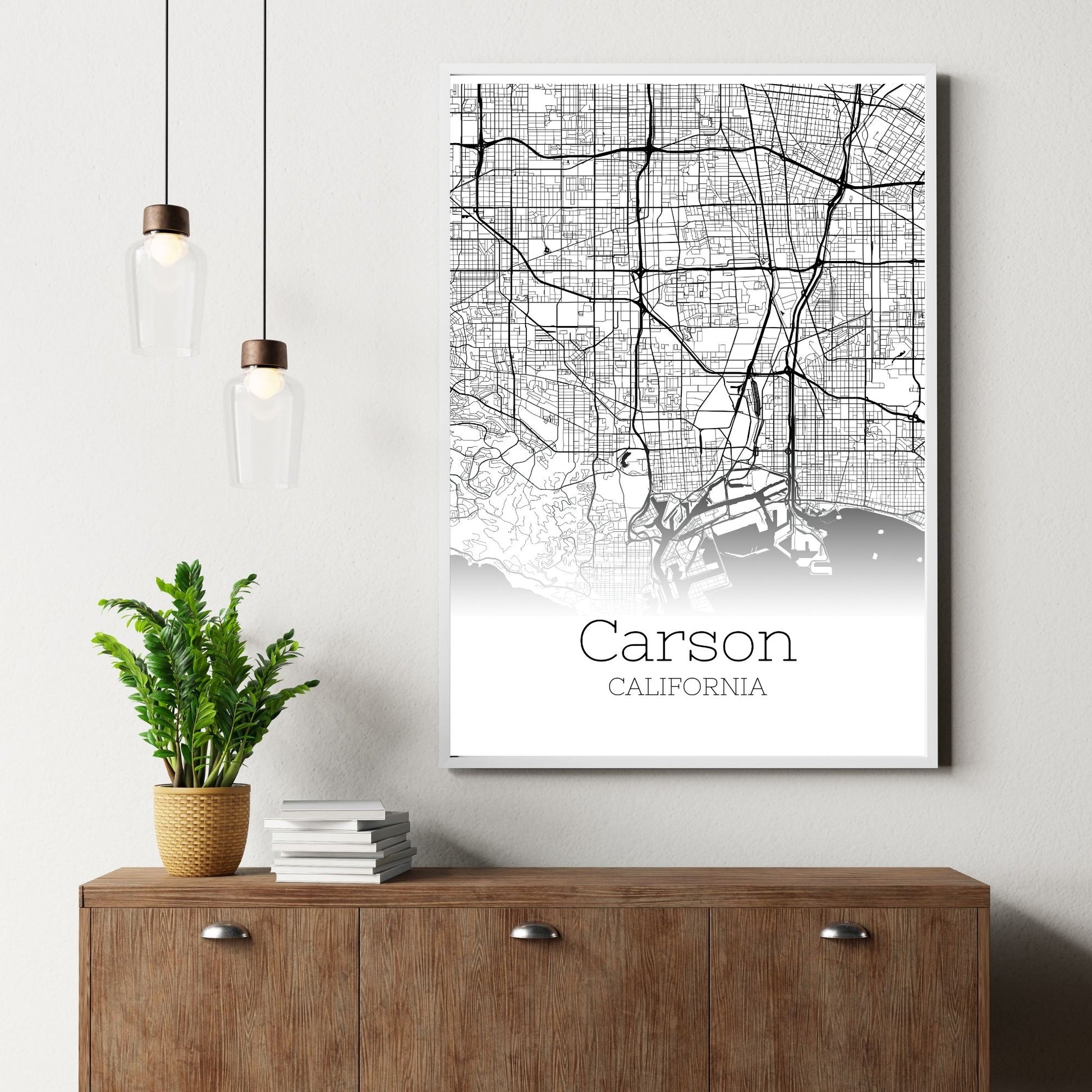 Carson California City Map Poster - GroovyGrove