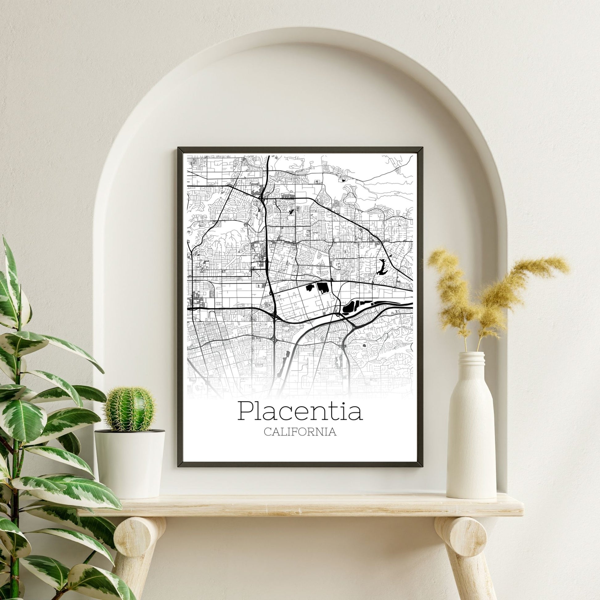 Placentia California City Map Poster - GroovyGrove