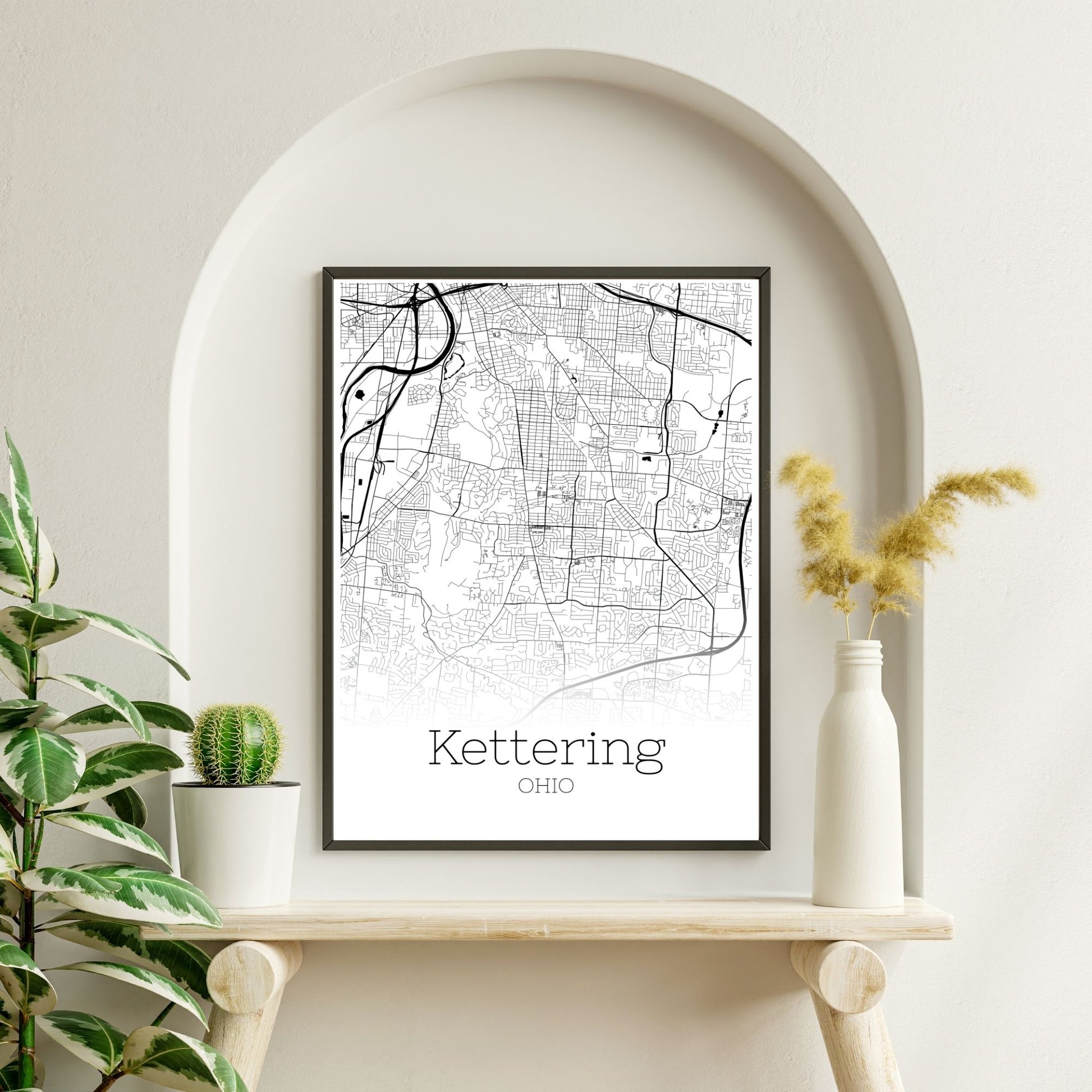 Kettering Ohio City Map Poster - GroovyGrove