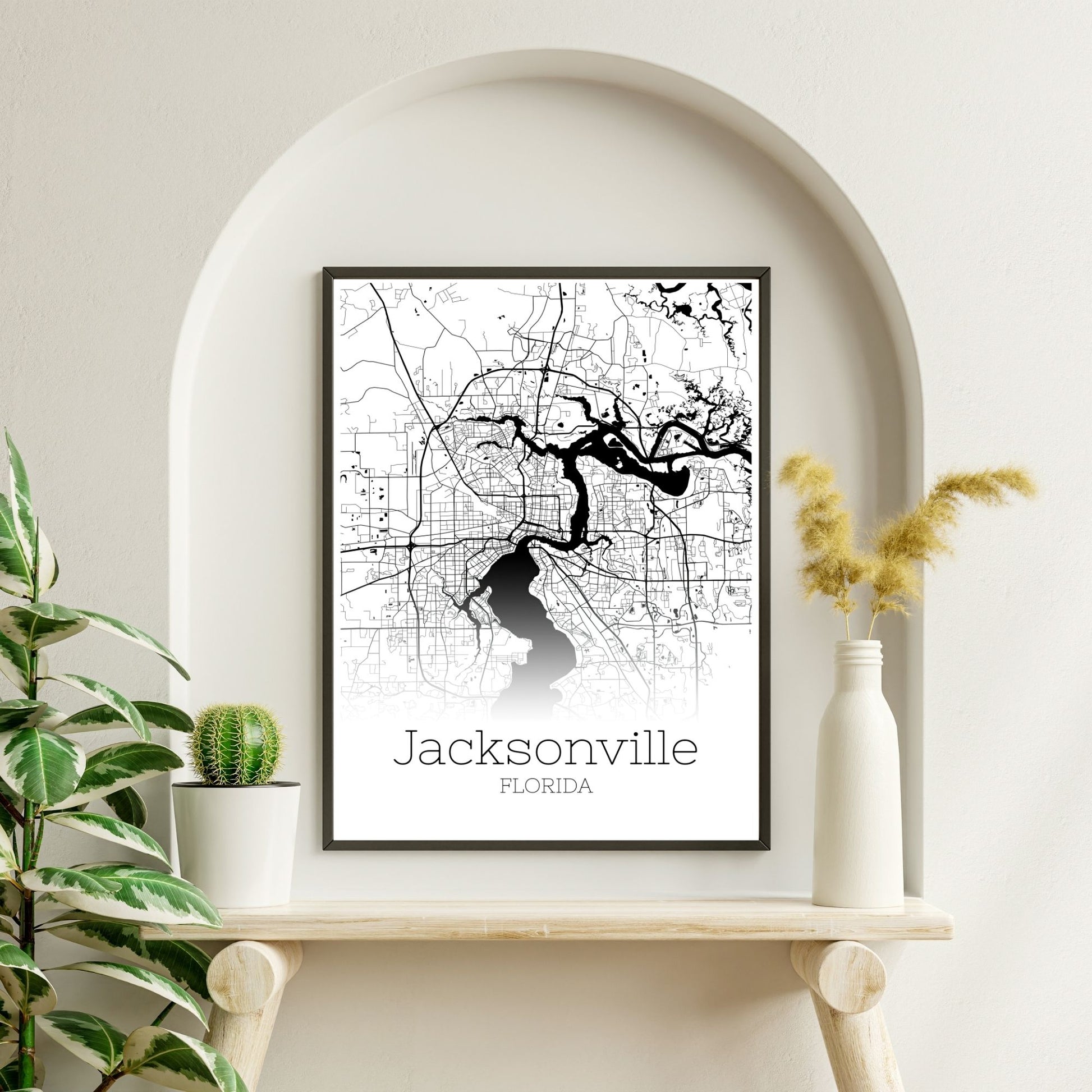 Jacksonville Florida City Map Poster - GroovyGrove