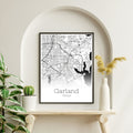 Garland Texas City Map Poster - GroovyGrove