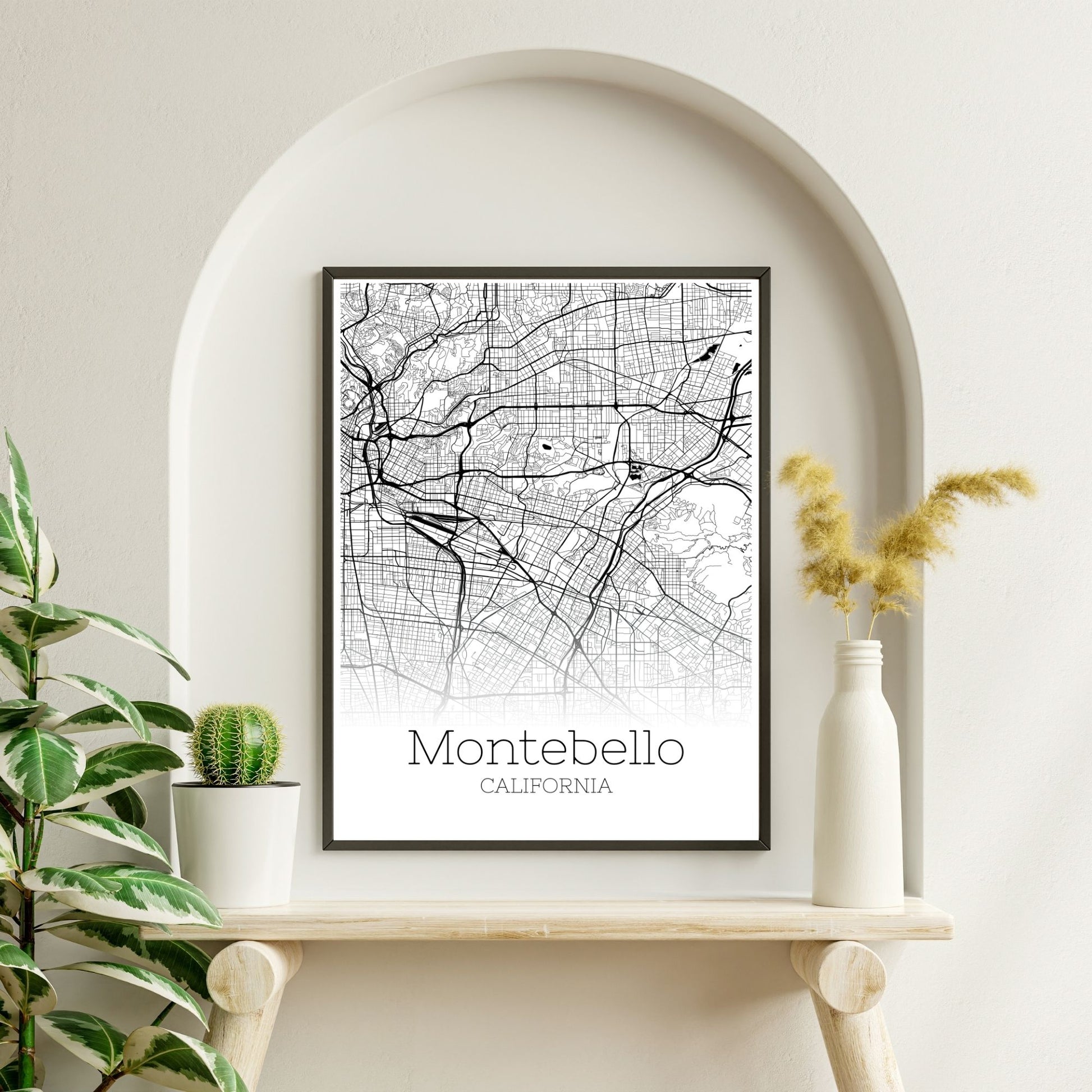 Montebello California City Map Poster - GroovyGrove