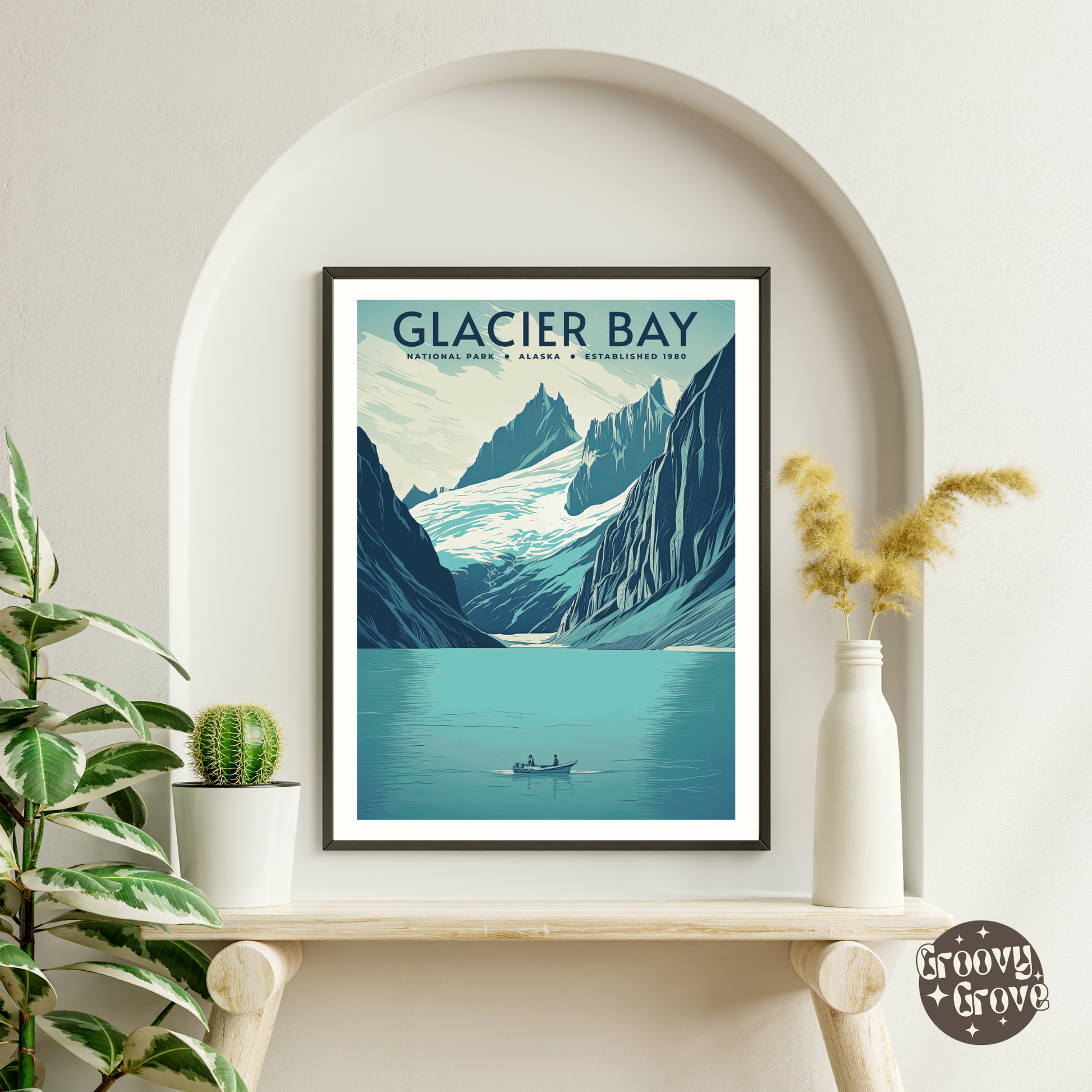 Glacier Bay National Park Vintage Poster - GroovyGrove