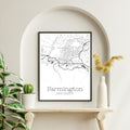 Farmington New Mexico City Map Poster - GroovyGrove