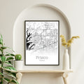 Frisco Texas City Map Poster - GroovyGrove