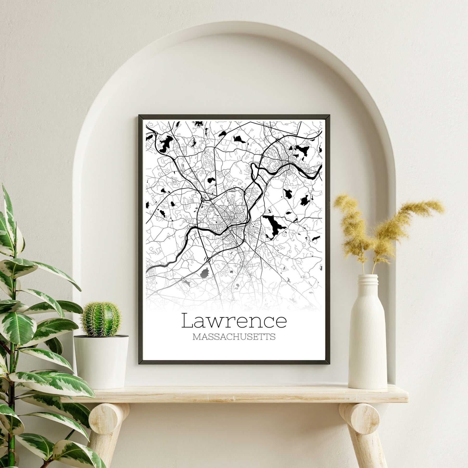 Lawrence Massachusetts City Map Poster - GroovyGrove