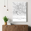 Arlington Heights Illinois City Map Poster - GroovyGrove