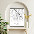 Marietta Georgia City Map Poster - GroovyGrove