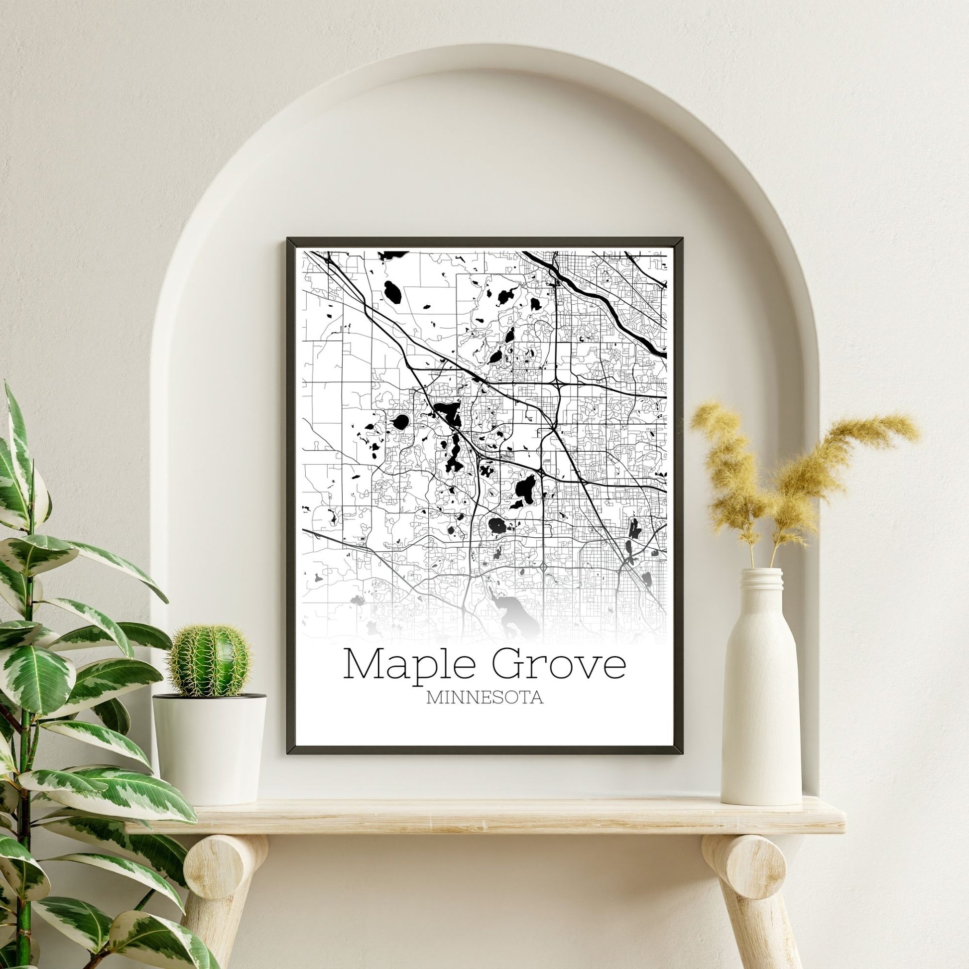 Maple Grove Minnesota City Map Poster - GroovyGrove