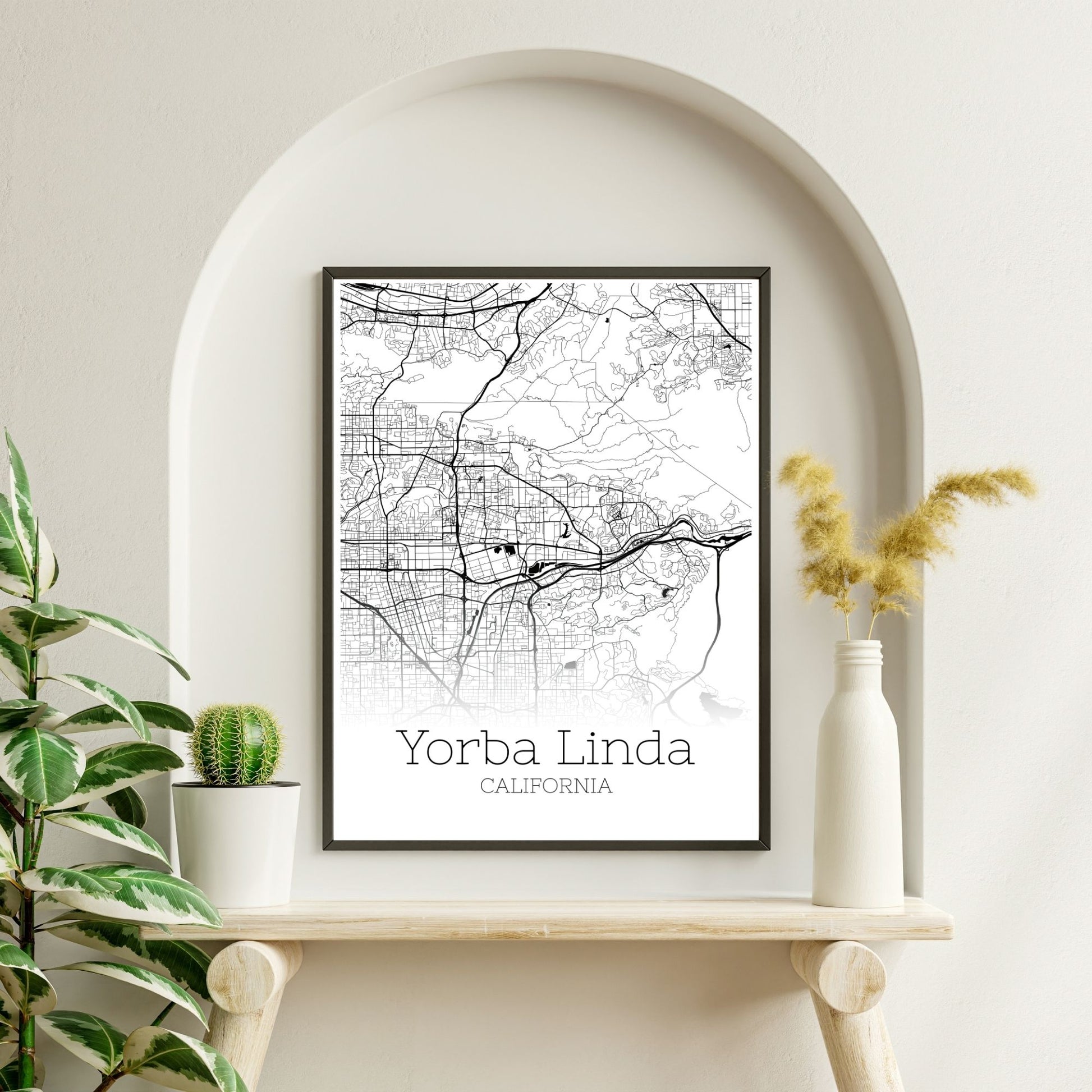 Yorba Linda California City Map Poster - GroovyGrove