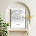 Plano Texas City Map Poster - GroovyGrove